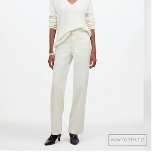 Madewell Women's Cream corduroy pants